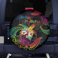 Hawaii Pride Spare Tire Cover Aloha Is Aloha LT05 No hole Colorful - Polynesian Pride