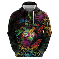 Hawaii Pride Zip Hoodie Aloha Is Aloha LT05 - Polynesian Pride