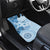 Hawaii Tapa Pattern With Blue Hibiscus Car Mats