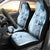 Hawaii Tapa Pattern With Blue Hibiscus Car Seat Cover