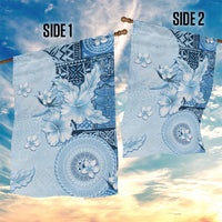 Hawaii Tapa Pattern With Blue Hibiscus Garden Flag LT05 - Polynesian Pride