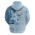 Hawaii Tapa Pattern With Blue Hibiscus Hoodie