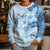 Hawaii Tapa Pattern With Blue Hibiscus Kid Ugly Christmas Sweater