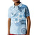Hawaii Tapa Pattern With Blue Hibiscus Kid Polo Shirt