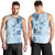 Hawaii Tapa Pattern With Blue Hibiscus Men Tank Top