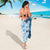 Hawaii Tapa Pattern With Blue Hibiscus Sarong