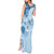 Hawaii Tapa Pattern With Blue Hibiscus Tank Maxi Dress