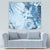 Hawaii Tapa Pattern With Blue Hibiscus Tapestry