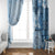 Hawaii Tapa Pattern With Blue Hibiscus Window Curtain