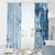 Hawaii Tapa Pattern With Blue Hibiscus Window Curtain