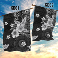 Hawaii Tapa Pattern With Black Hibiscus Garden Flag LT05 - Polynesian Pride