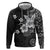 Hawaii Tapa Pattern With Black Hibiscus Hoodie