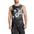 Hawaii Tapa Pattern With Black Hibiscus Men Tank Top