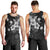 Hawaii Tapa Pattern With Black Hibiscus Men Tank Top