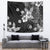 Hawaii Tapa Pattern With Black Hibiscus Tapestry