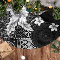 Hawaii Tapa Pattern With Black Hibiscus Tree Skirt LT05 - Polynesian Pride