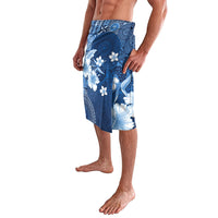 Hawaii Tapa Pattern With Navy Hibiscus Lavalava LT05 - Polynesian Pride