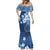 Hawaii Tapa Pattern With Navy Hibiscus Mermaid Dress