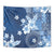 Hawaii Tapa Pattern With Navy Hibiscus Tapestry