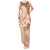 Hawaii Tapa Pattern With Brown Hibiscus Tank Maxi Dress