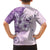 Hawaii Tapa Pattern With Violet Hibiscus Family Matching Long Sleeve Bodycon Dress and Hawaiian Shirt