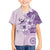 Hawaii Tapa Pattern With Violet Hibiscus Family Matching Puletasi and Hawaiian Shirt