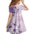 Hawaii Tapa Pattern With Violet Hibiscus Family Matching Summer Maxi Dress and Hawaiian Shirt