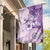 Hawaii Tapa Pattern With Violet Hibiscus Garden Flag