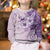 Hawaii Tapa Pattern With Violet Hibiscus Kid Ugly Christmas Sweater