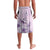 Hawaii Tapa Pattern With Violet Hibiscus Lavalava