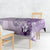 Hawaii Tapa Pattern With Violet Hibiscus Tablecloth