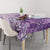 Hawaii Tapa Pattern With Violet Hibiscus Tablecloth