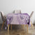 Hawaii Tapa Pattern With Violet Hibiscus Tablecloth