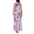 Hawaii Tapa Pattern With Violet Hibiscus Tank Maxi Dress