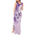 Hawaii Tapa Pattern With Violet Hibiscus Tank Maxi Dress