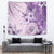 Hawaii Tapa Pattern With Violet Hibiscus Tapestry