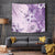 Hawaii Tapa Pattern With Violet Hibiscus Tapestry