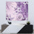 Hawaii Tapa Pattern With Violet Hibiscus Tapestry