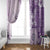 Hawaii Tapa Pattern With Violet Hibiscus Window Curtain