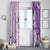 Hawaii Tapa Pattern With Violet Hibiscus Window Curtain