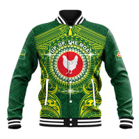 Personalized American Samoa Manua Cession Day Baseball Jacket Up Up The Moa LT05 Unisex Green - Polynesian Pride