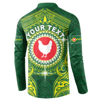 Personalized American Samoa Manua Cession Day Button Sweatshirt Up Up The Moa LT05 - Polynesian Pride