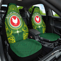 American Samoa Manua Cession Day Car Seat Cover Up Up The Moa LT05 One Size Green - Polynesian Pride