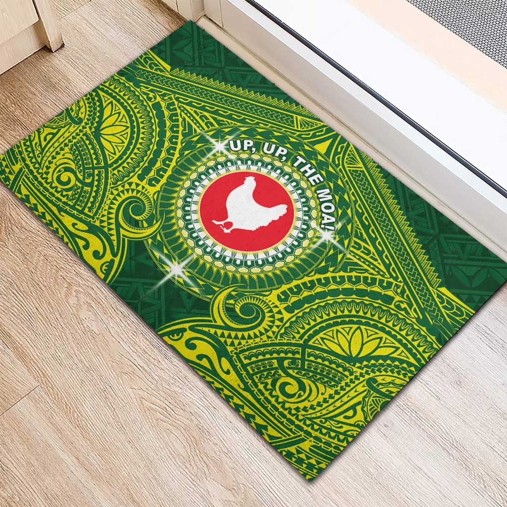 American Samoa Manua Cession Day Rubber Doormat Up Up The Moa LT05 - Polynesian Pride