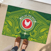 American Samoa Manua Cession Day Rubber Doormat Up Up The Moa LT05 - Polynesian Pride
