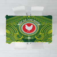 American Samoa Manua Cession Day Tablecloth Up Up The Moa LT05 Green - Polynesian Pride
