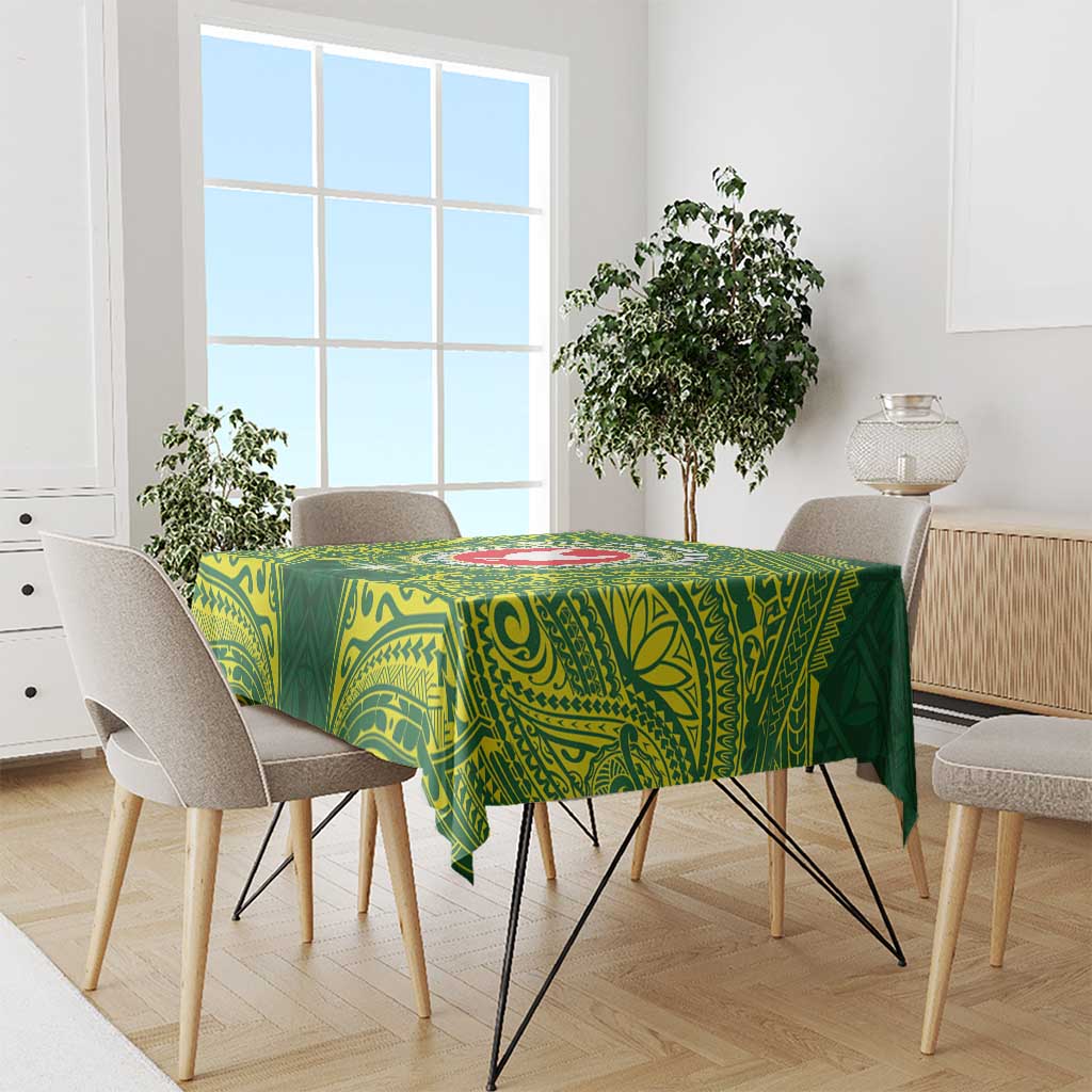American Samoa Manua Cession Day Tablecloth Up Up The Moa LT05 - Polynesian Pride