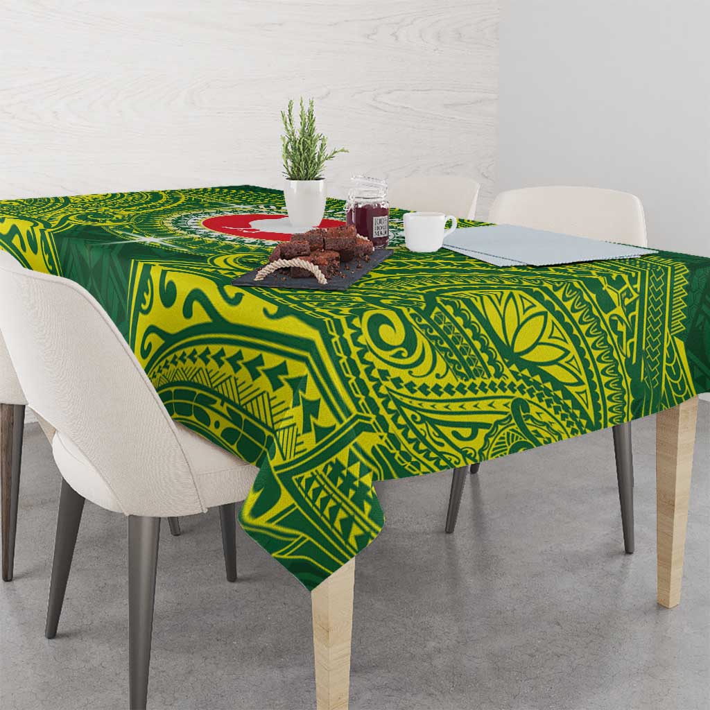 American Samoa Manua Cession Day Tablecloth Up Up The Moa LT05 - Polynesian Pride