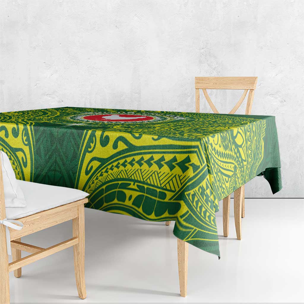 American Samoa Manua Cession Day Tablecloth Up Up The Moa LT05 - Polynesian Pride