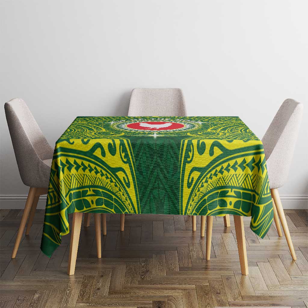 American Samoa Manua Cession Day Tablecloth Up Up The Moa LT05 - Polynesian Pride